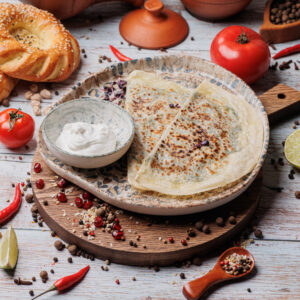 Кутаб с сыром и зеленью
